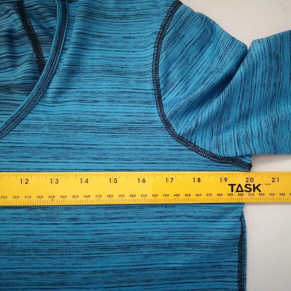 Champion Ladies V-neck Teal Blue Hooded Pullover - Picture 10 of 12